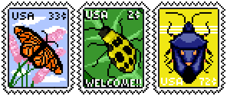 3 bug stamps